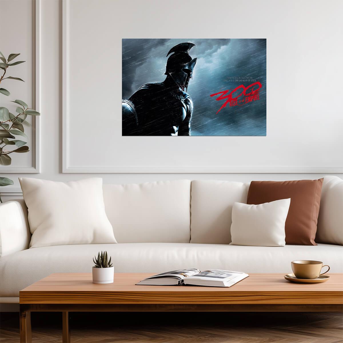 300: Rise of an Empire Poster | Spartan Helmet and Sea Movie Print - Movies & TV Poster