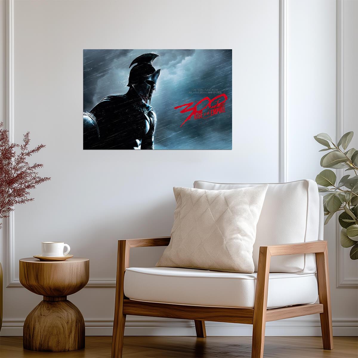 300: Rise of an Empire Poster | Spartan Helmet and Sea Movie Print - Movies & TV Poster