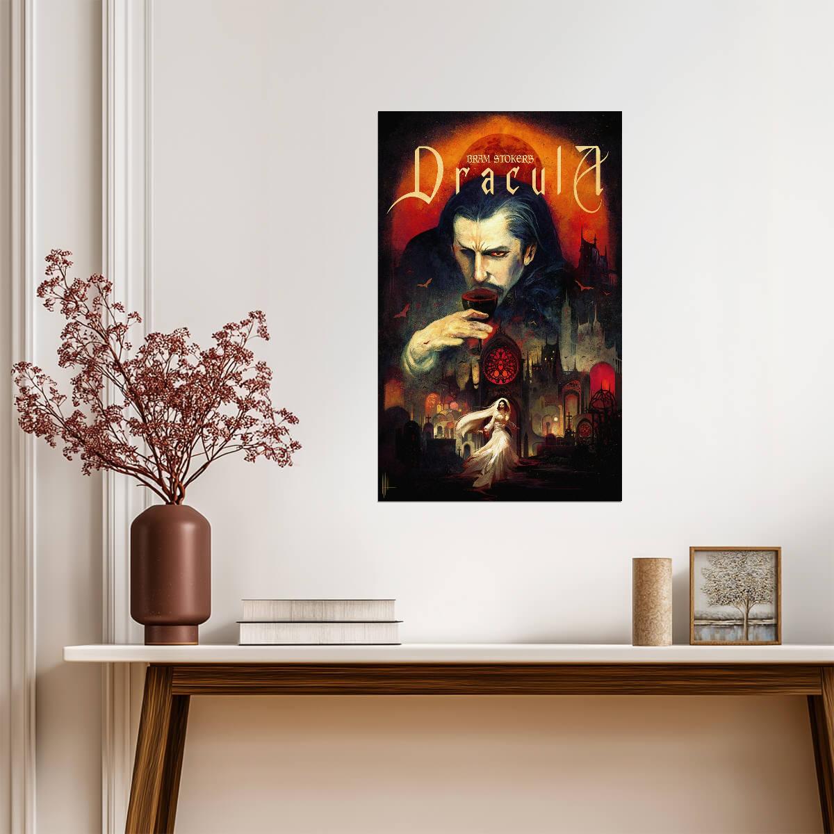 Bram Stoker's Dracula 1992 Movie Poster | Dracula with a Wine Glass - Movies & TV Poster