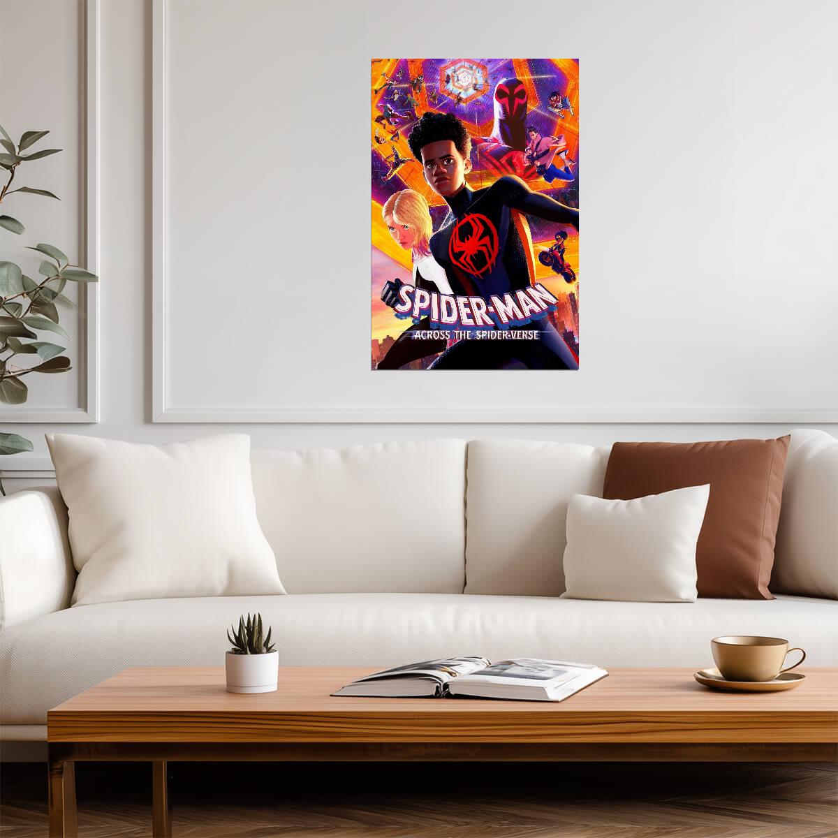 Spider-Man Across the Spider-Verse Movie Poster | Miles and Gwen with the Spider Society - Movies & TV Poster