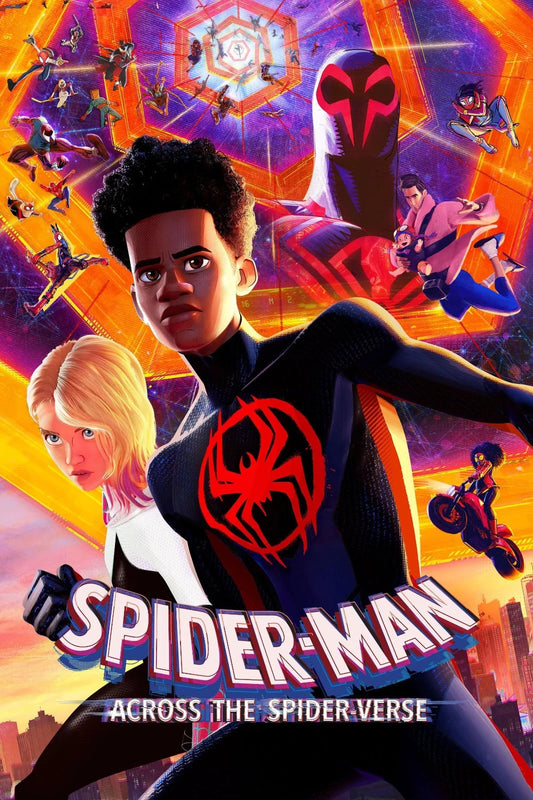 Spider-Man Across the Spider-Verse Movie Poster | Miles and Gwen with the Spider Society - Movies & TV Poster