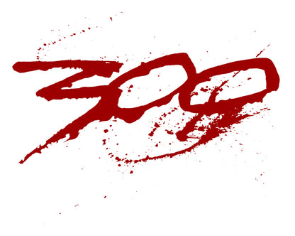 300 Logo Poster | Red Blood Splatter Movie Graphic Print - Movies & TV Poster