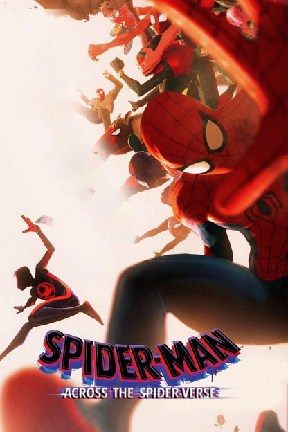 Spider-Man Across the Spider-Verse Movie Poster | Miles Fleeing the Spider Society - Movies & TV Poster