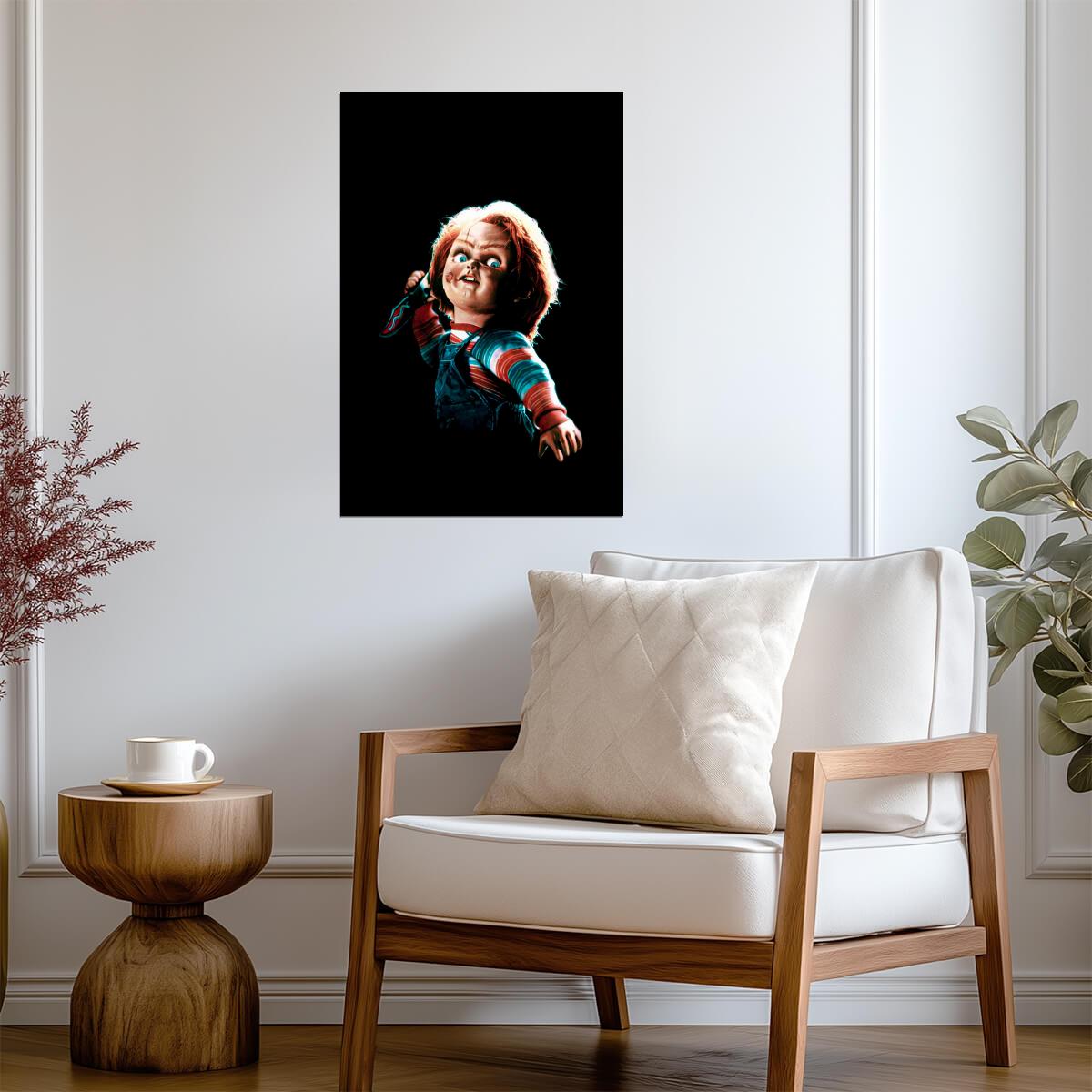 Child's Play 1988 Movie Poster | Chucky Raising a Knife - Movies & TV Poster