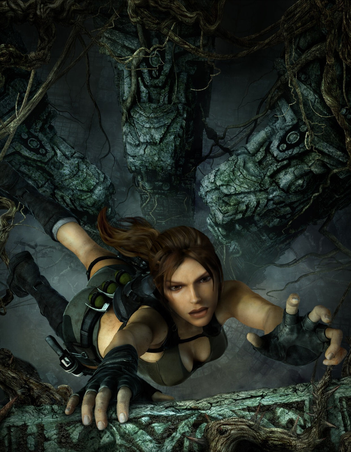 Tomb Raider: Underworld Poster | Lara Croft Climbing an Ancient Temple - Video Games Poster
