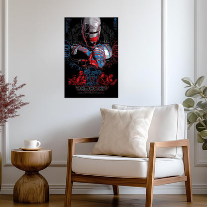 RoboCop 1987 Movie Poster | Red Circuit Graphic Portrait - Movies & TV Poster