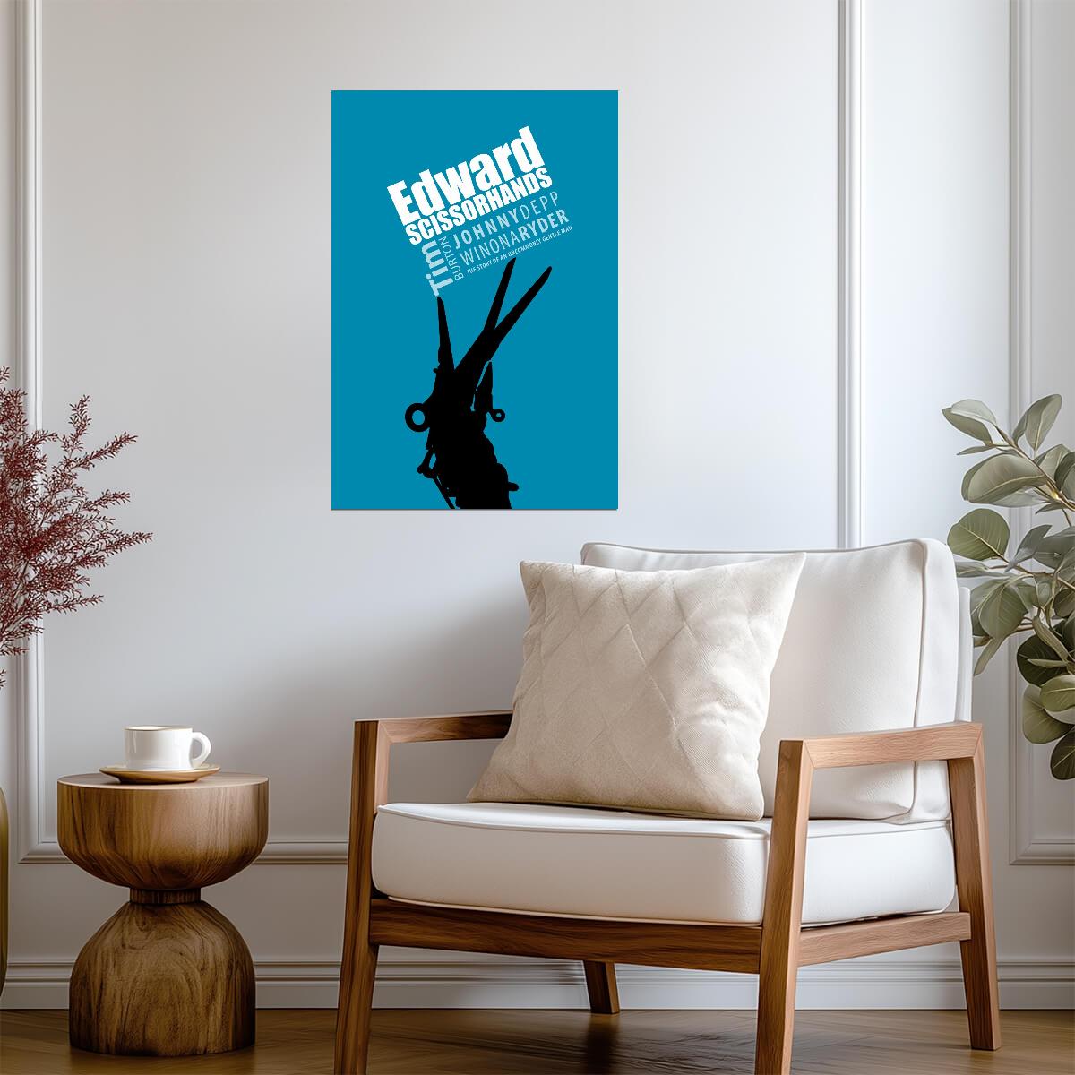 Edward Scissorhands Movie Poster | Scissor Hand Silhouette - Movies & TV Poster