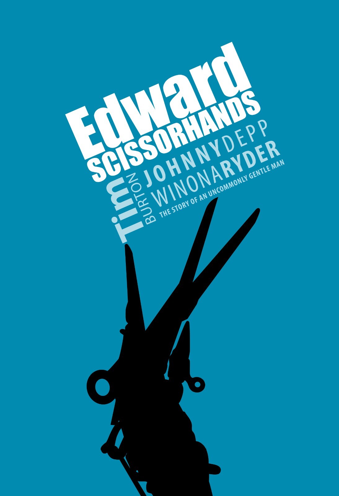 Edward Scissorhands Movie Poster | Scissor Hand Silhouette - Movies & TV Poster
