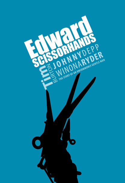 Edward Scissorhands Movie Poster | Scissor Hand Silhouette - Movies & TV Poster