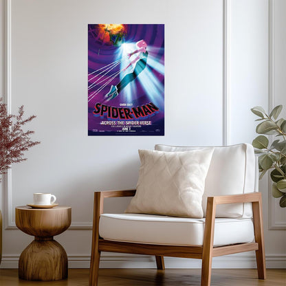 Spider-Man Across the Spider-Verse Movie Poster | Gwen Stacy Swinging - Movies & TV Poster