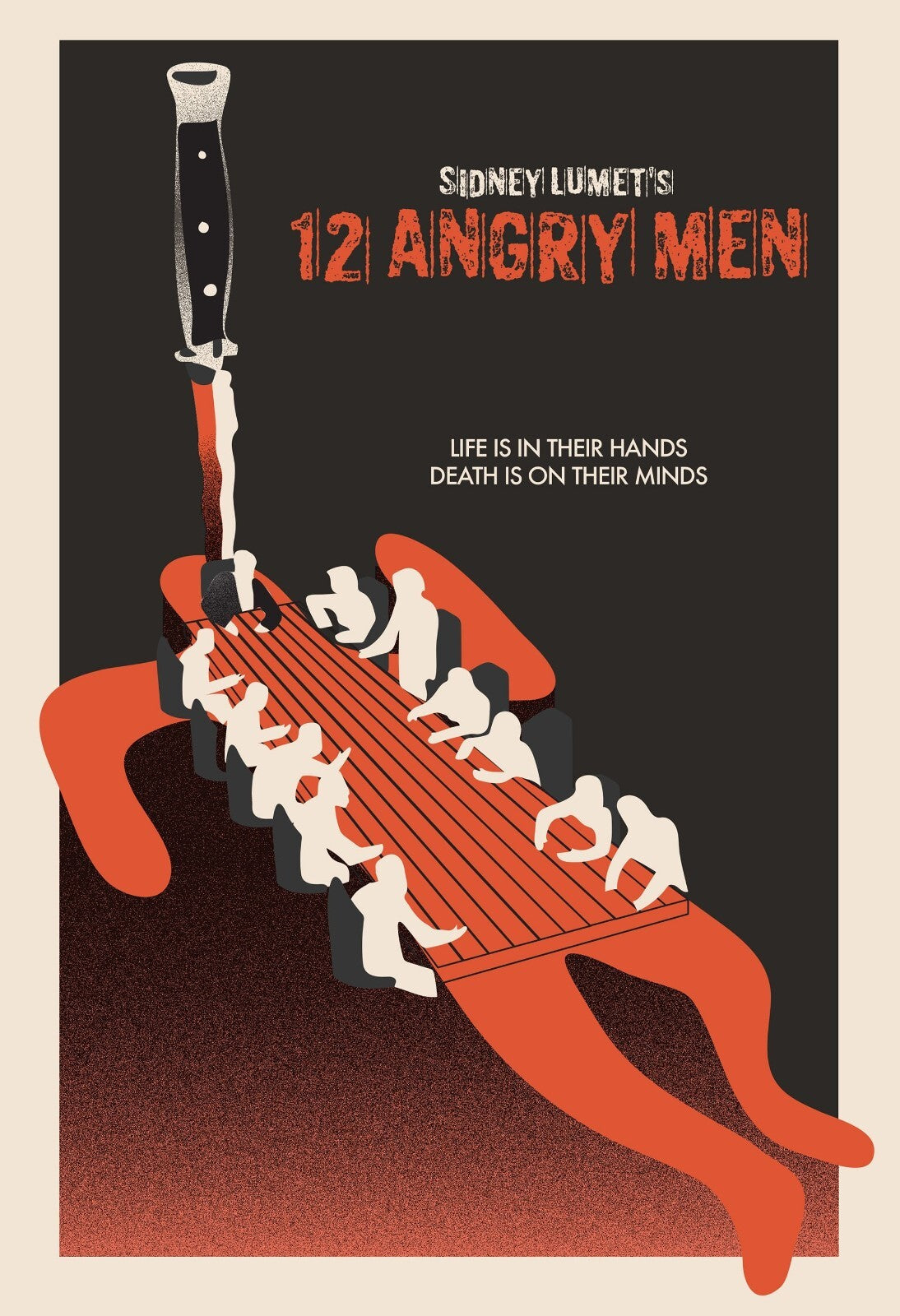 12 Angry Men Jury Table Poster | Illustrated Movie Print - Movies & TV Poster