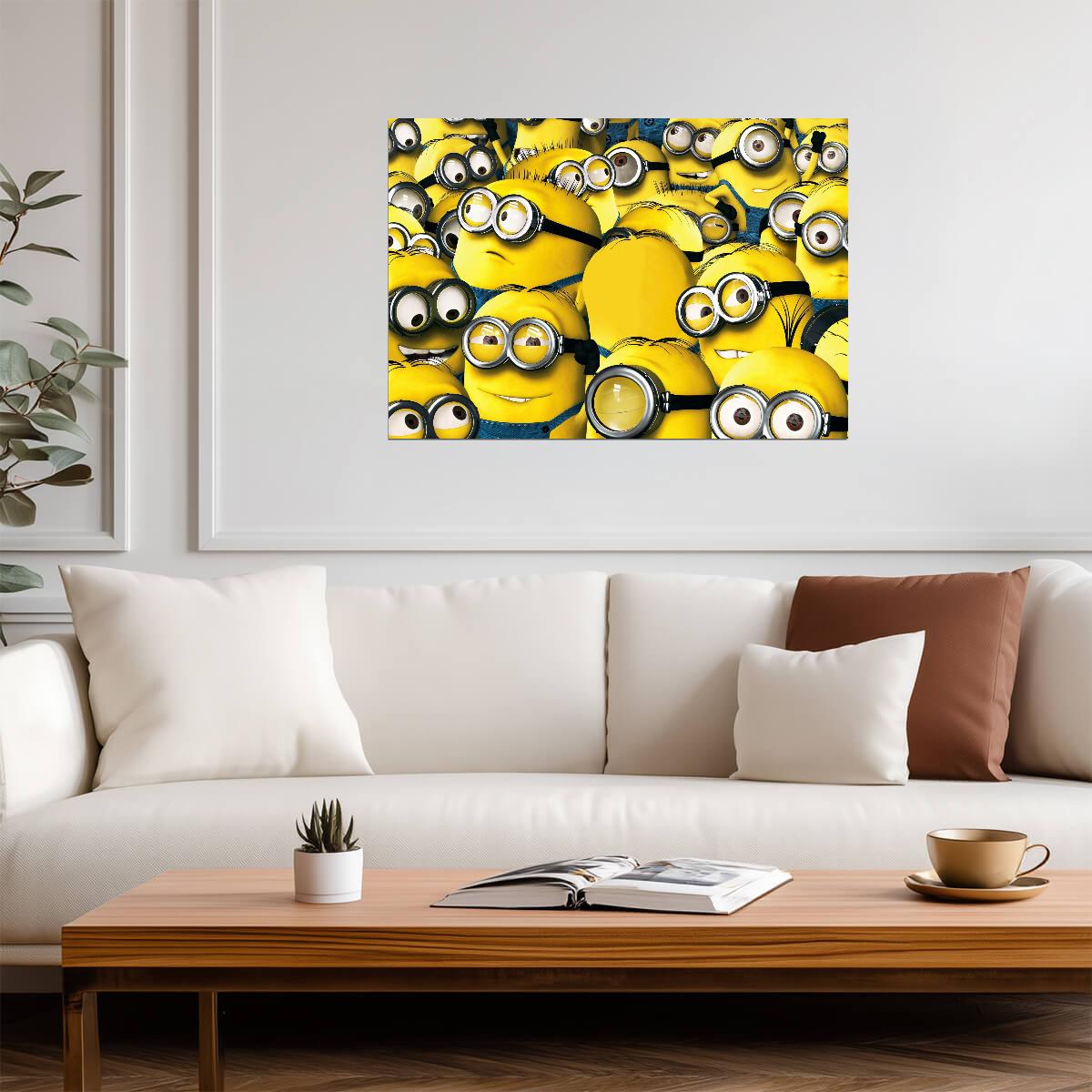 Despicable Me Movie Poster | Minion Crowd Close-Up - Movies & TV Poster