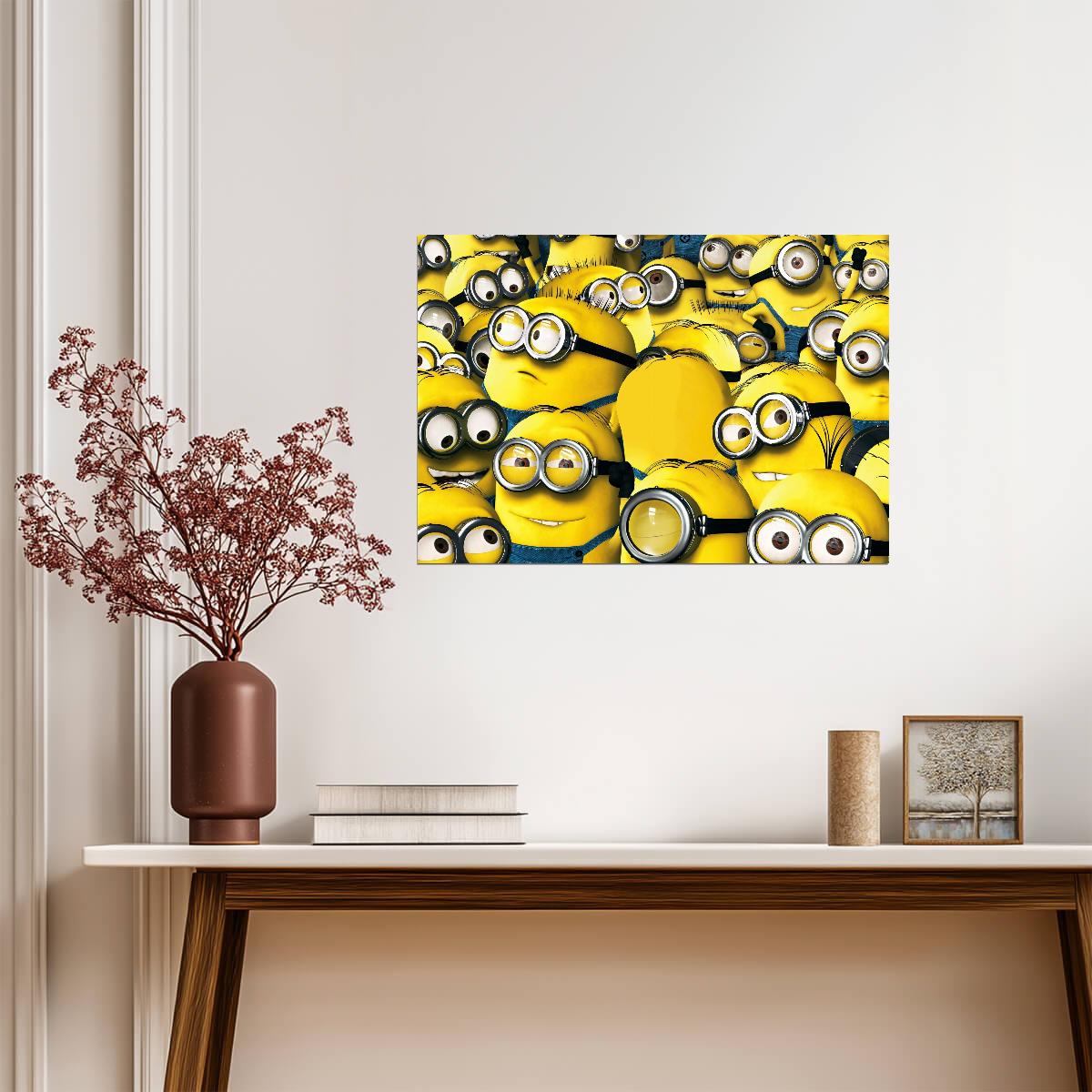 Despicable Me Movie Poster | Minion Crowd Close-Up - Movies & TV Poster