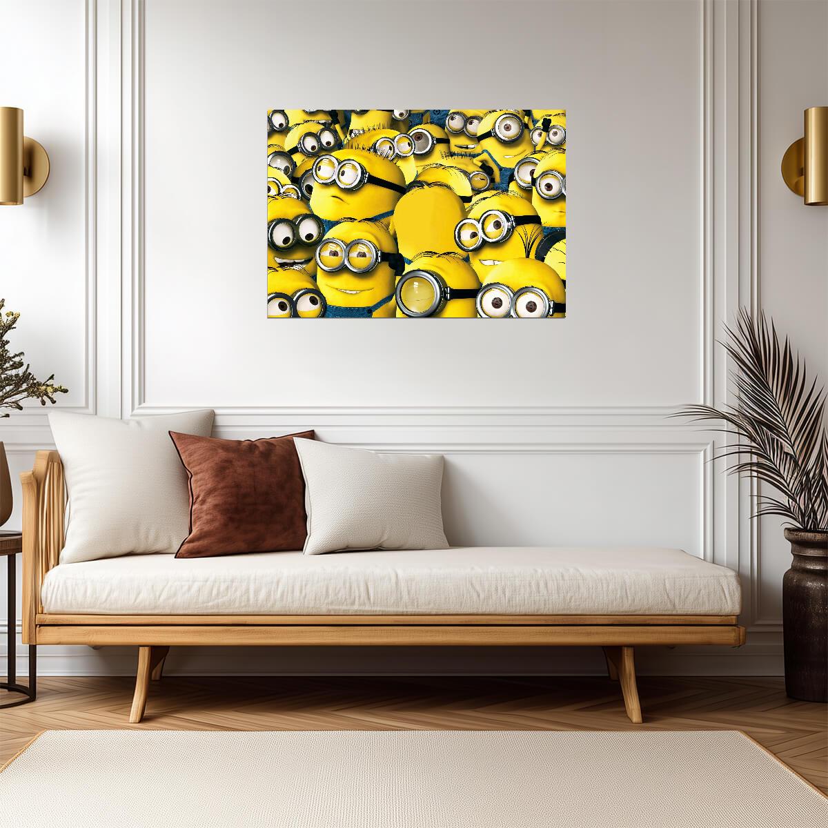 Despicable Me Movie Poster | Minion Crowd Close-Up - Movies & TV Poster