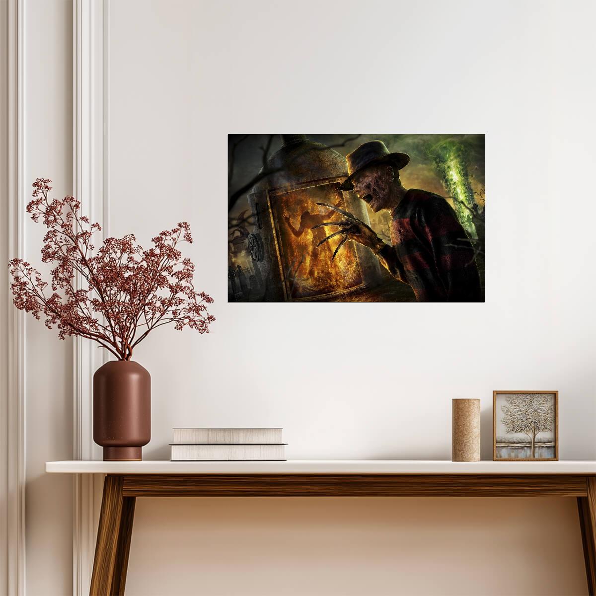 Freddy Krueger Poster | Boiler Room Nightmare on Elm Street Print - Movies & TV Poster