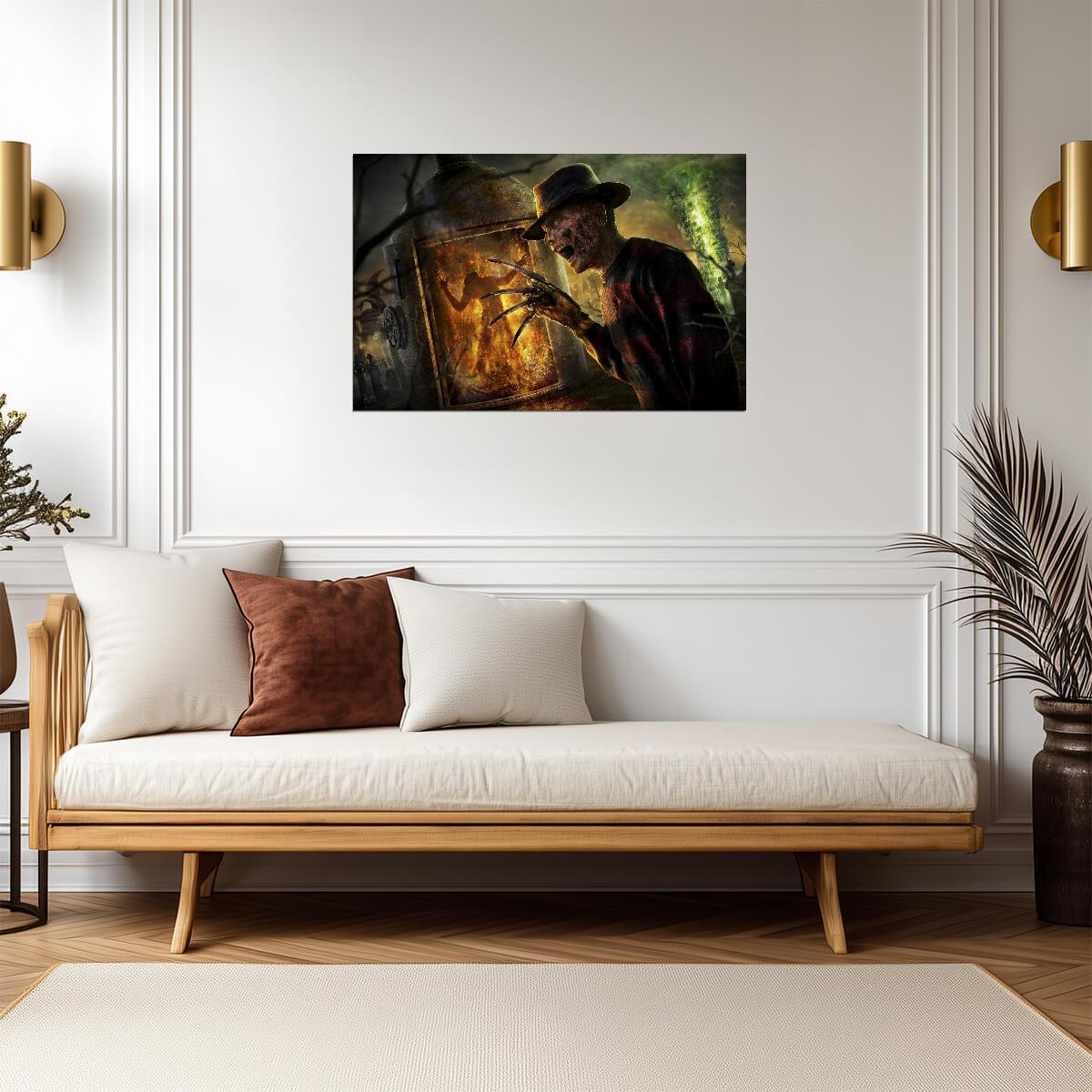Freddy Krueger Poster | Boiler Room Nightmare on Elm Street Print - Movies & TV Poster