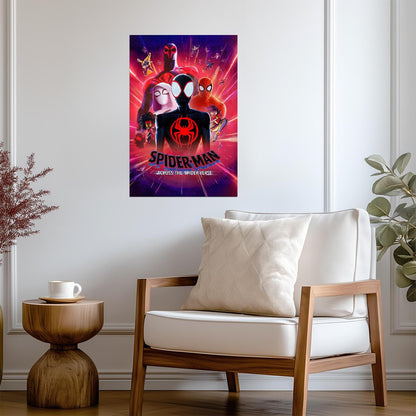 Spider-Man Across the Spider-Verse Movie Poster | Spider Society Red Portrait Collage - Movies & TV Poster