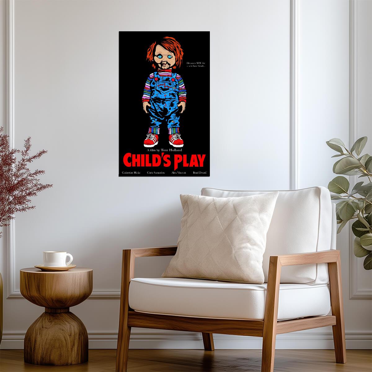 Child's Play 1988 Movie Poster | Chucky Doll Illustration - Movies & TV Poster