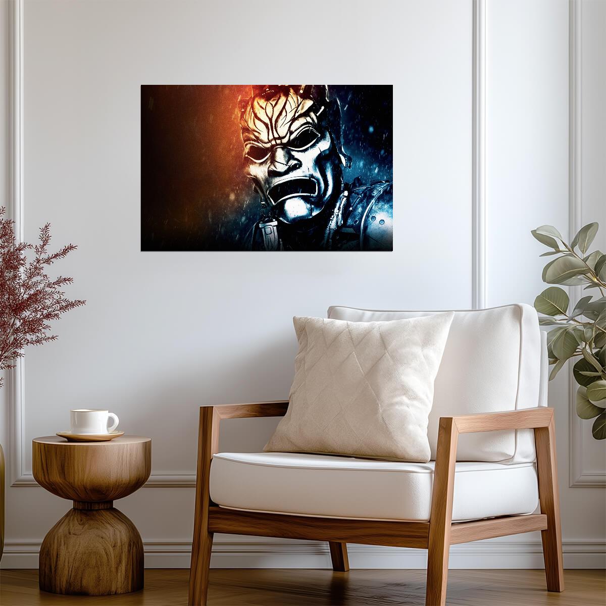 300 Immortal Poster | Gold Mask Warrior Portrait Print - Movies & TV Poster