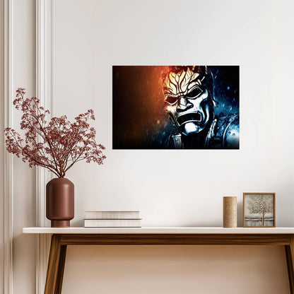 300 Immortal Poster | Gold Mask Warrior Portrait Print - Movies & TV Poster