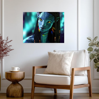 Avatar 2009 Movie Poster | Neytiri in Green Forest Light - Movies & TV Poster