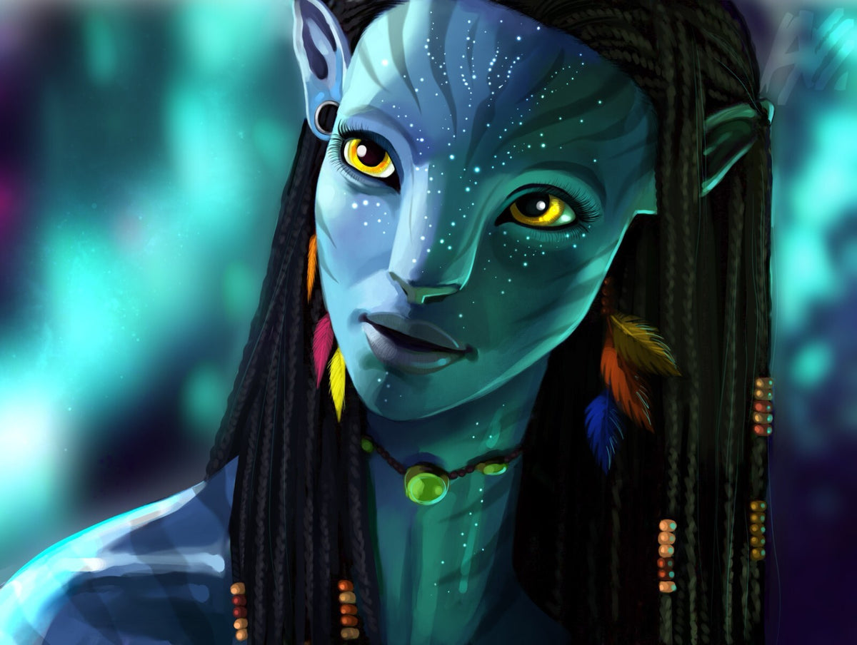 Avatar 2009 Movie Poster | Neytiri in Green Forest Light - Movies & TV Poster