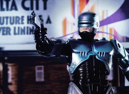 RoboCop 1987 Movie Poster | RoboCop Aiming in the Street - Movies & TV Poster