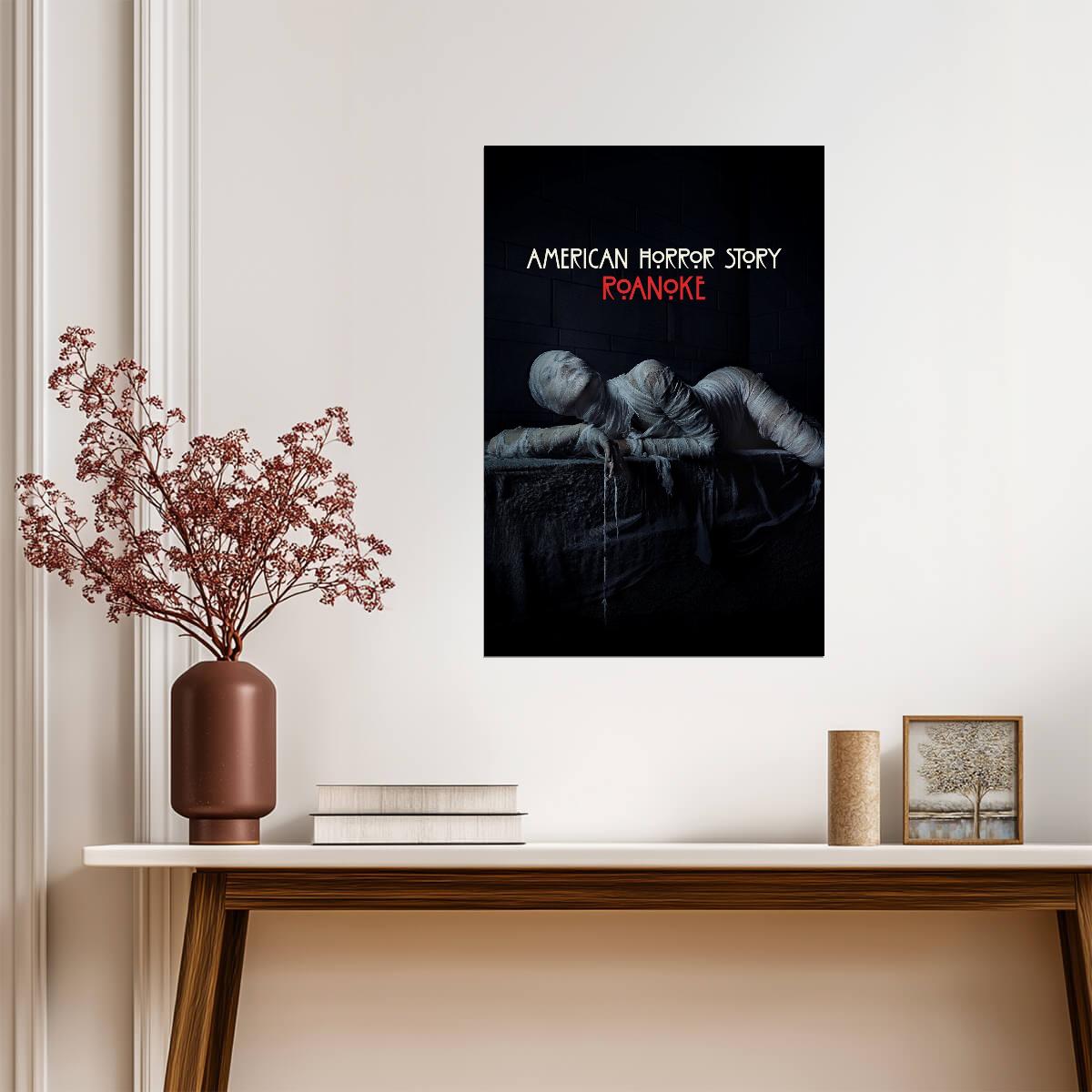 American Horror Story Roanoke Poster | Wrapped Figure | Horror Series Print - Movies & TV Poster