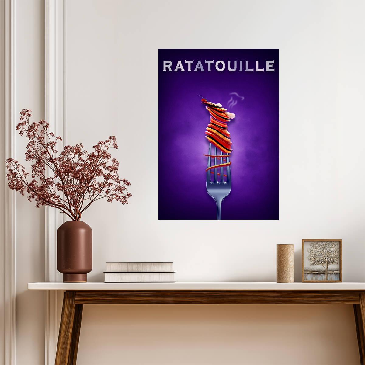 Ratatouille Movie Poster | Ratatouille on a Fork - Movies & TV Poster