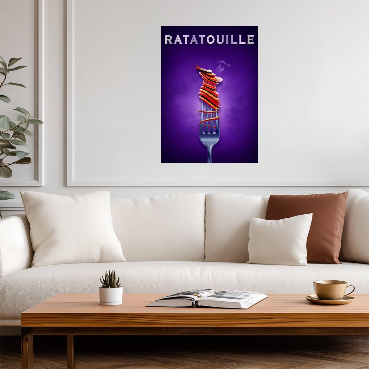 Ratatouille Movie Poster | Ratatouille on a Fork - Movies & TV Poster