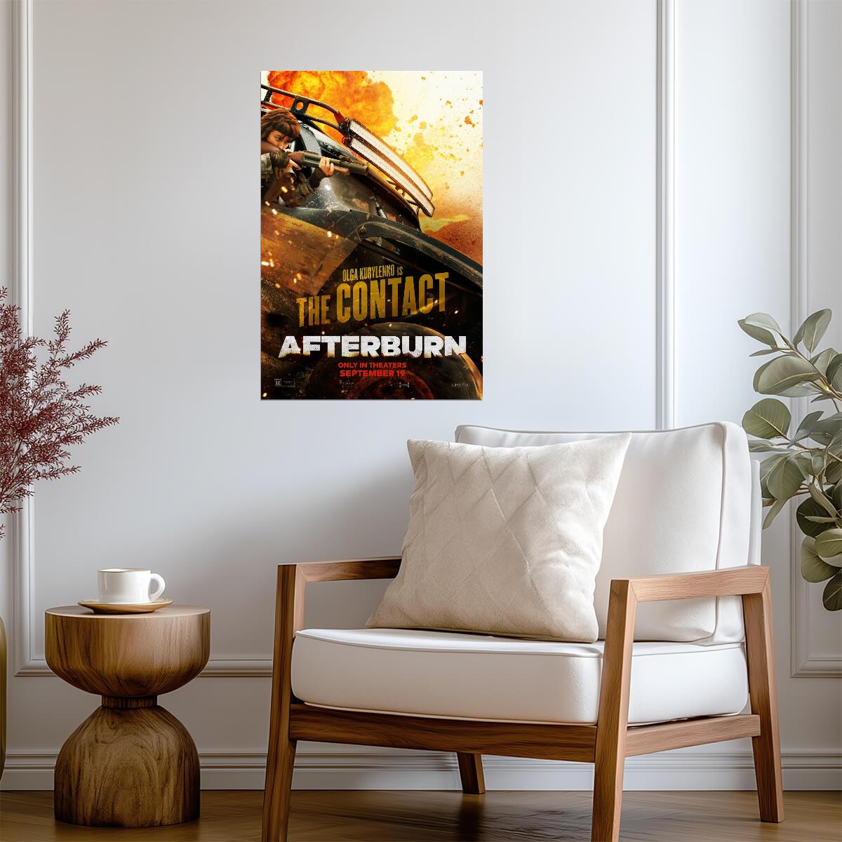 Afterburn 2025 Movie Poster | Olga Kurylenko in a Car Chase - Movies & TV Poster