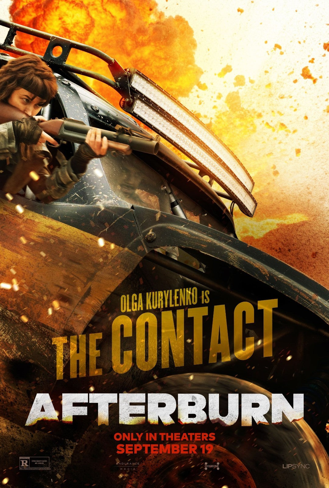 Afterburn 2025 Movie Poster | Olga Kurylenko in a Car Chase - Movies & TV Poster