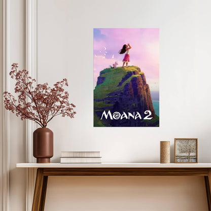 Moana 2 Movie Poster | Moana on the Cliff - Movies & TV Poster