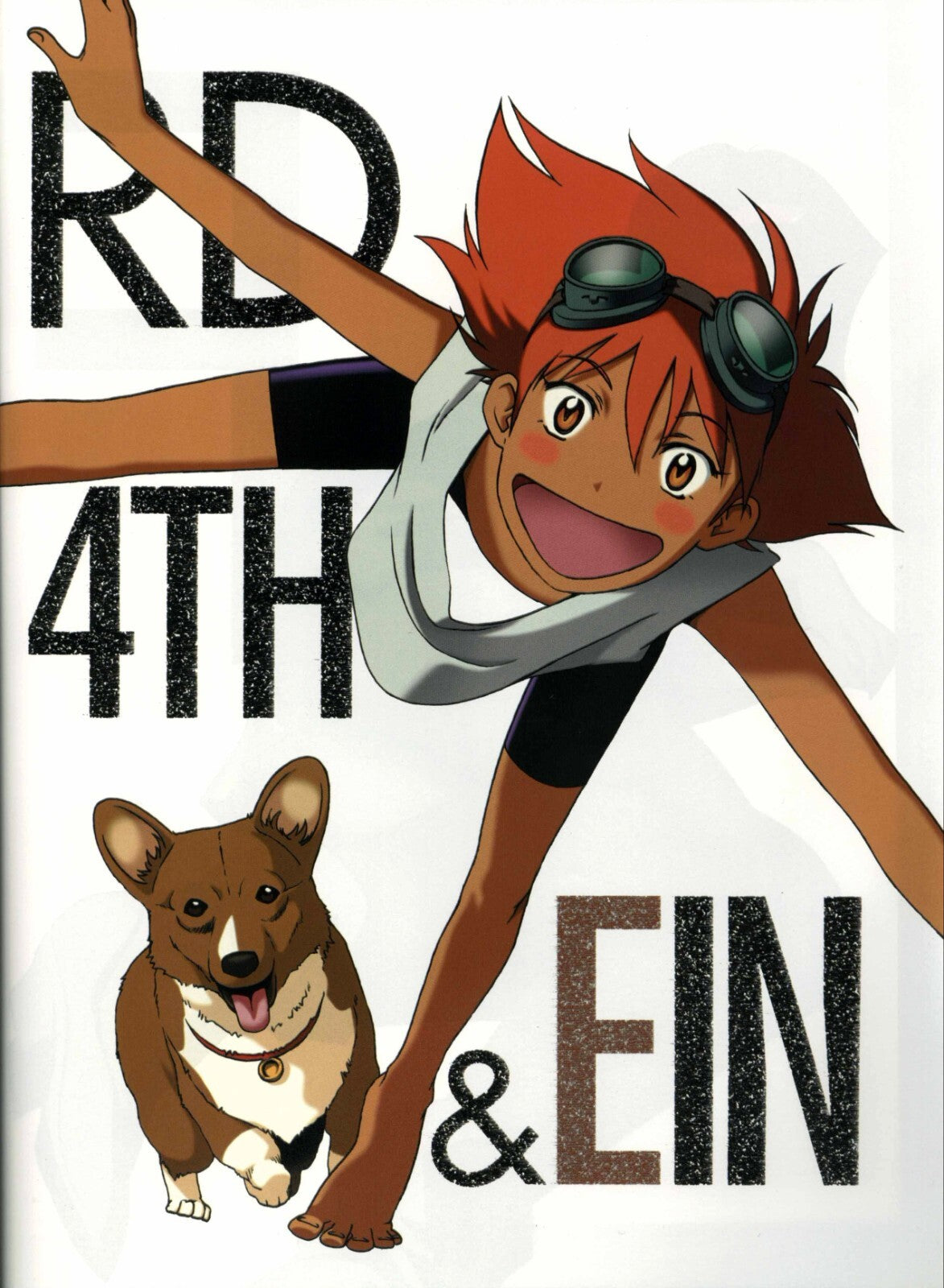 Cowboy Bebop Poster | Edward and Ein on a White Background - Anime Poster