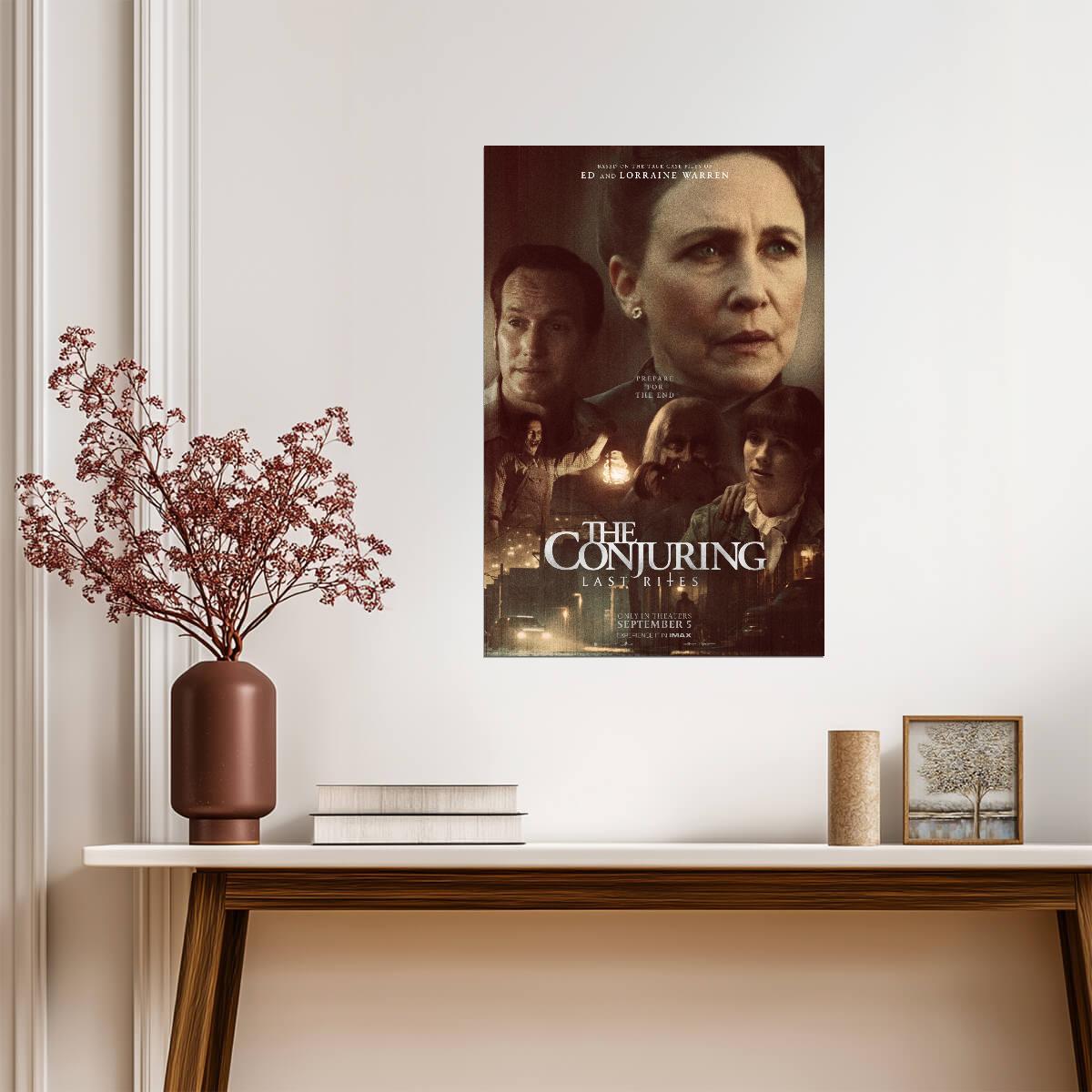 The Conjuring Last Rites Movie Poster | Ed and Lorraine Warren Cast Collage - Movies & TV Poster