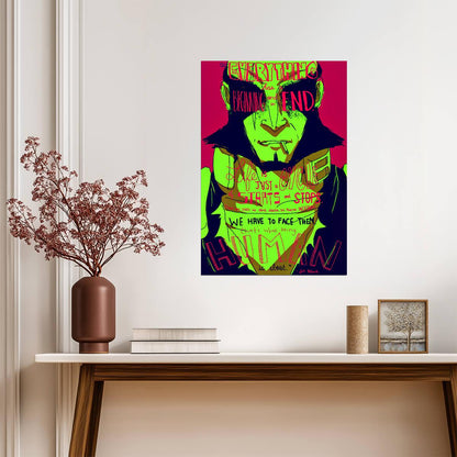Cowboy Bebop Poster | Jet Black | Everything Has a Beginning - Anime Poster