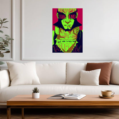 Cowboy Bebop Poster | Jet Black | Everything Has a Beginning - Anime Poster