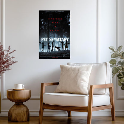 Pet Sematary 2019 Movie Poster | Children in Animal Masks Walking Through the Forest - Movies & TV Poster