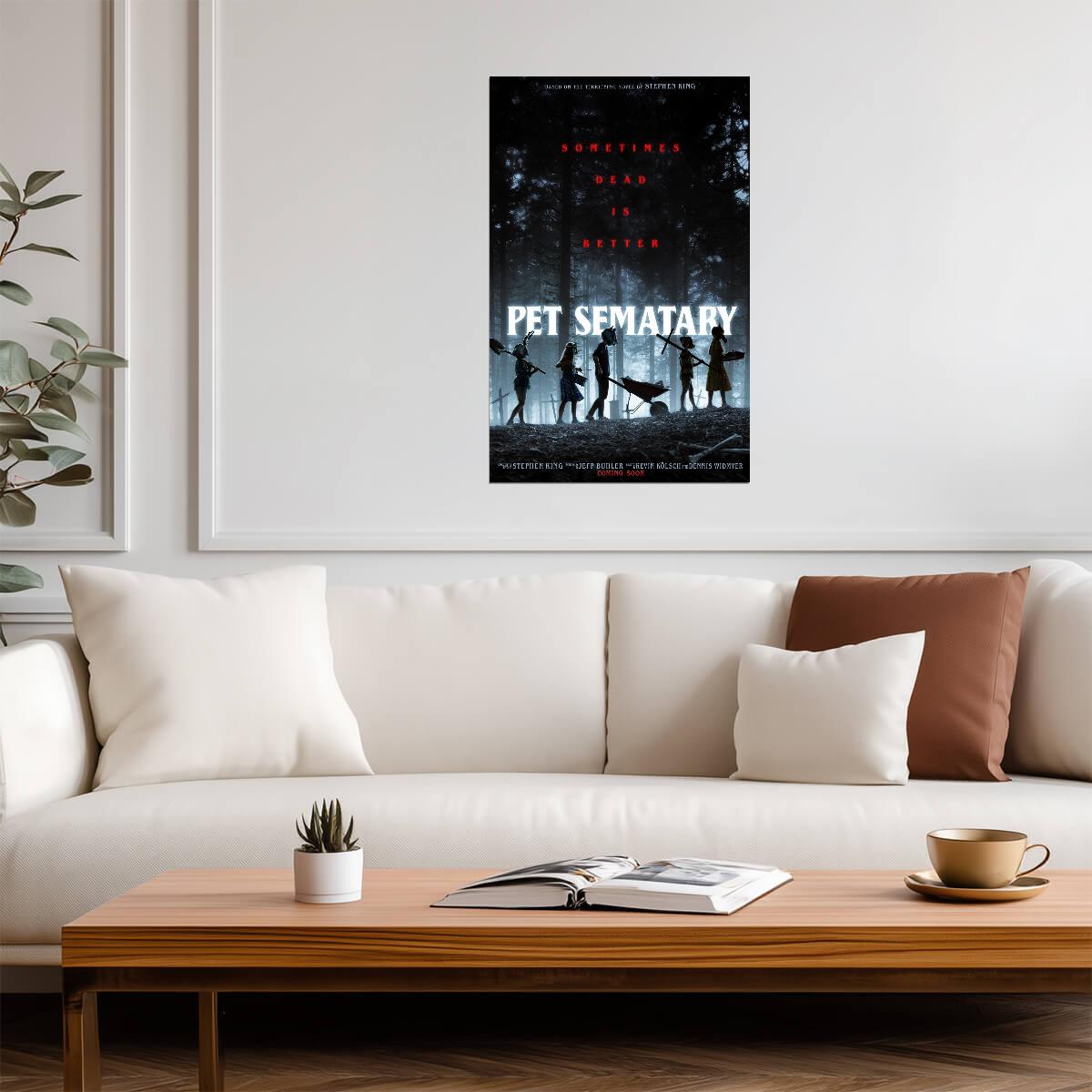 Pet Sematary 2019 Movie Poster | Children in Animal Masks Walking Through the Forest - Movies & TV Poster