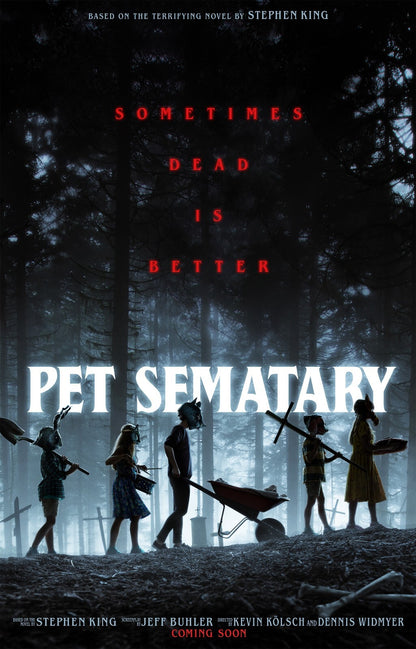 Pet Sematary 2019 Movie Poster | Children in Animal Masks Walking Through the Forest - Movies & TV Poster