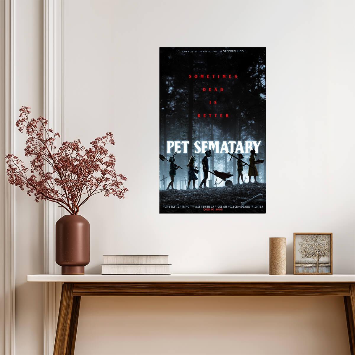 Pet Sematary 2019 Movie Poster | Children in Animal Masks Walking Through the Forest - Movies & TV Poster