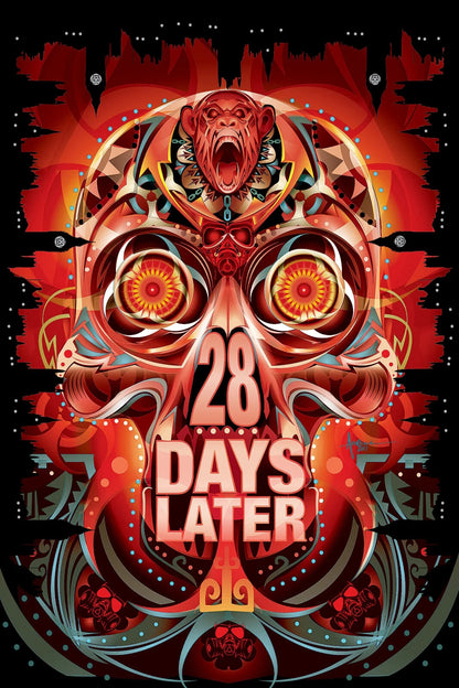 28 Days Later Poster | Screaming Monkey Horror Art Print - Movies & TV Poster