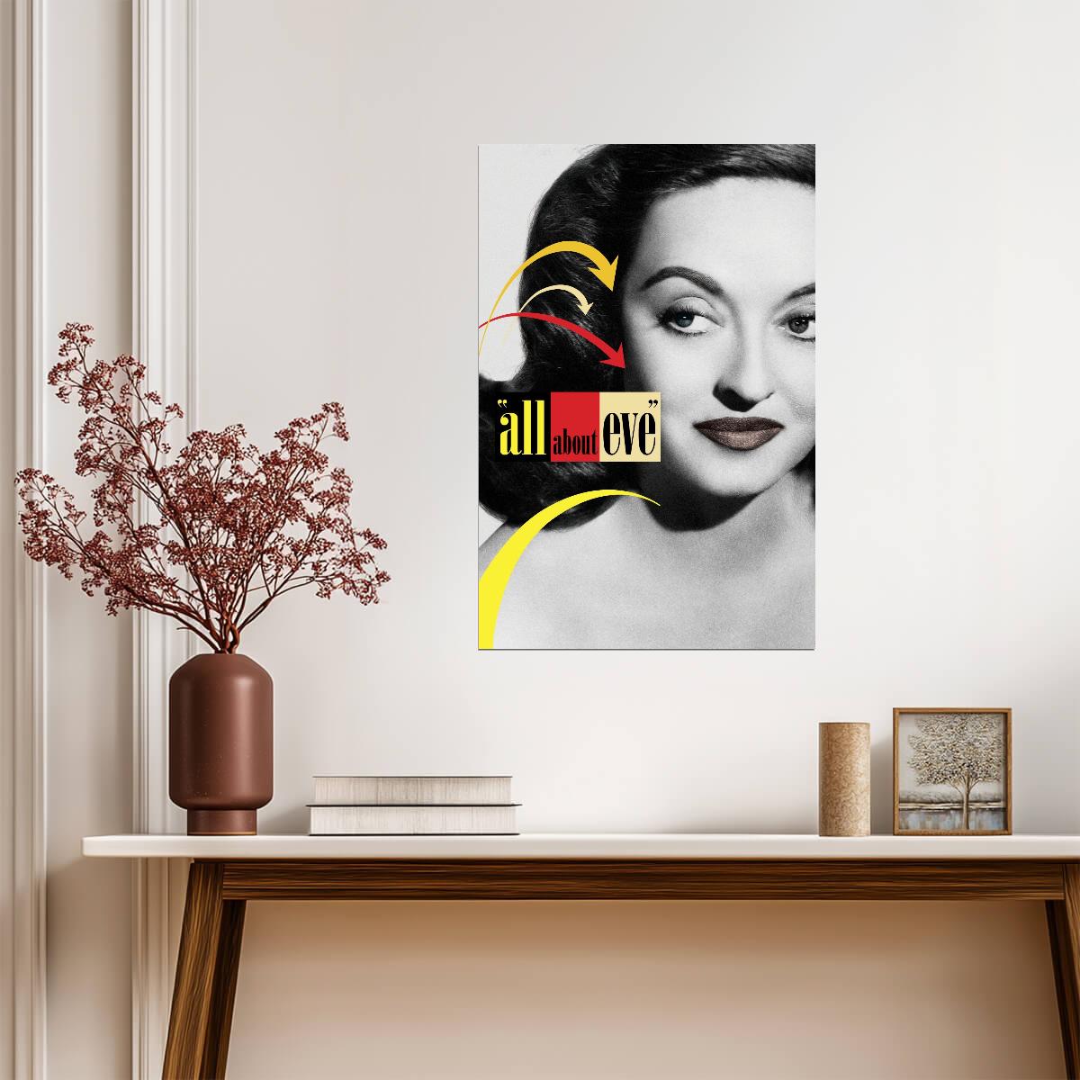 All About Eve 1950 Movie Poster | Bette Davis Portrait Print - Movies & TV Poster