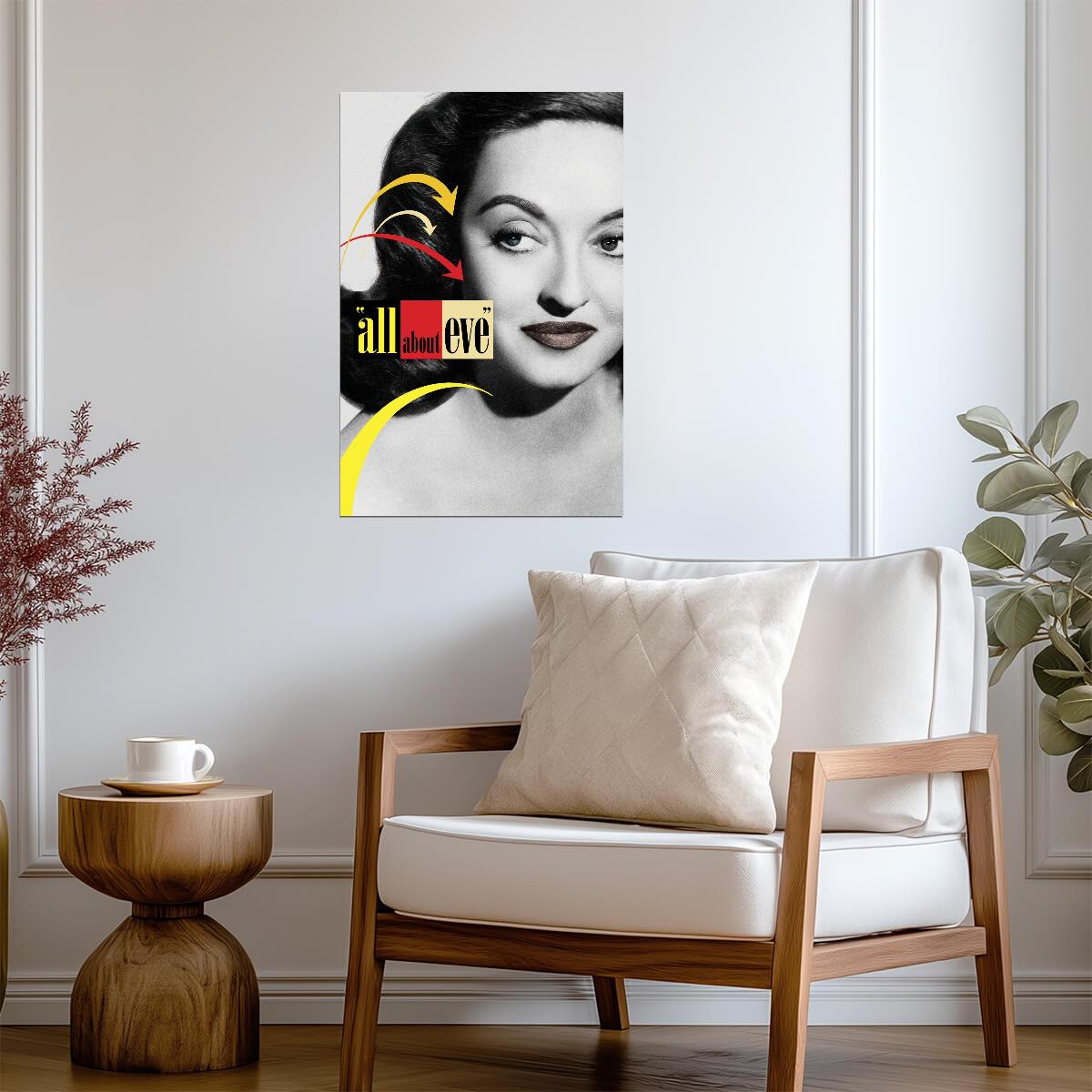 All About Eve 1950 Movie Poster | Bette Davis Portrait Print - Movies & TV Poster