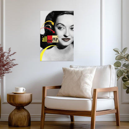 All About Eve 1950 Movie Poster | Bette Davis Portrait Print - Movies & TV Poster