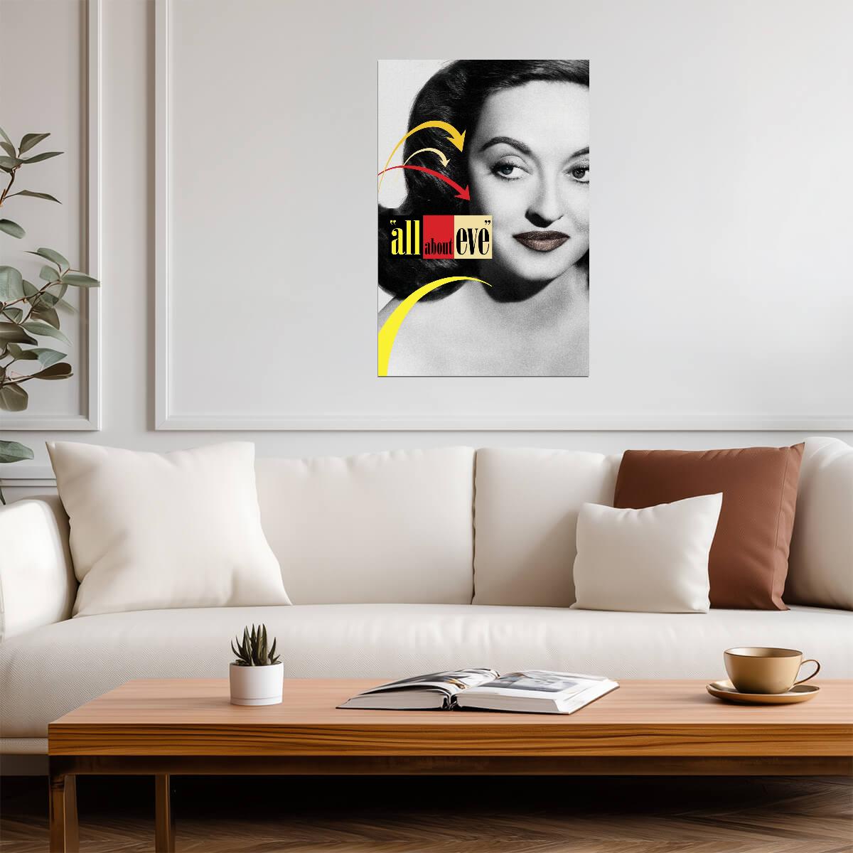 All About Eve 1950 Movie Poster | Bette Davis Portrait Print - Movies & TV Poster