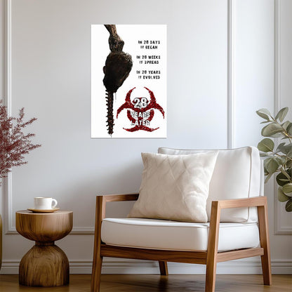 28 Years Later Poster | Severed Head and Biohazard Horror Art - Movies & TV Poster