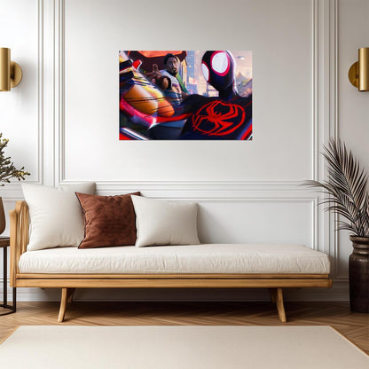 Spider-Man Across the Spider-Verse Movie Poster | Miles with Miguel and Jessica Drew - Movies & TV Poster