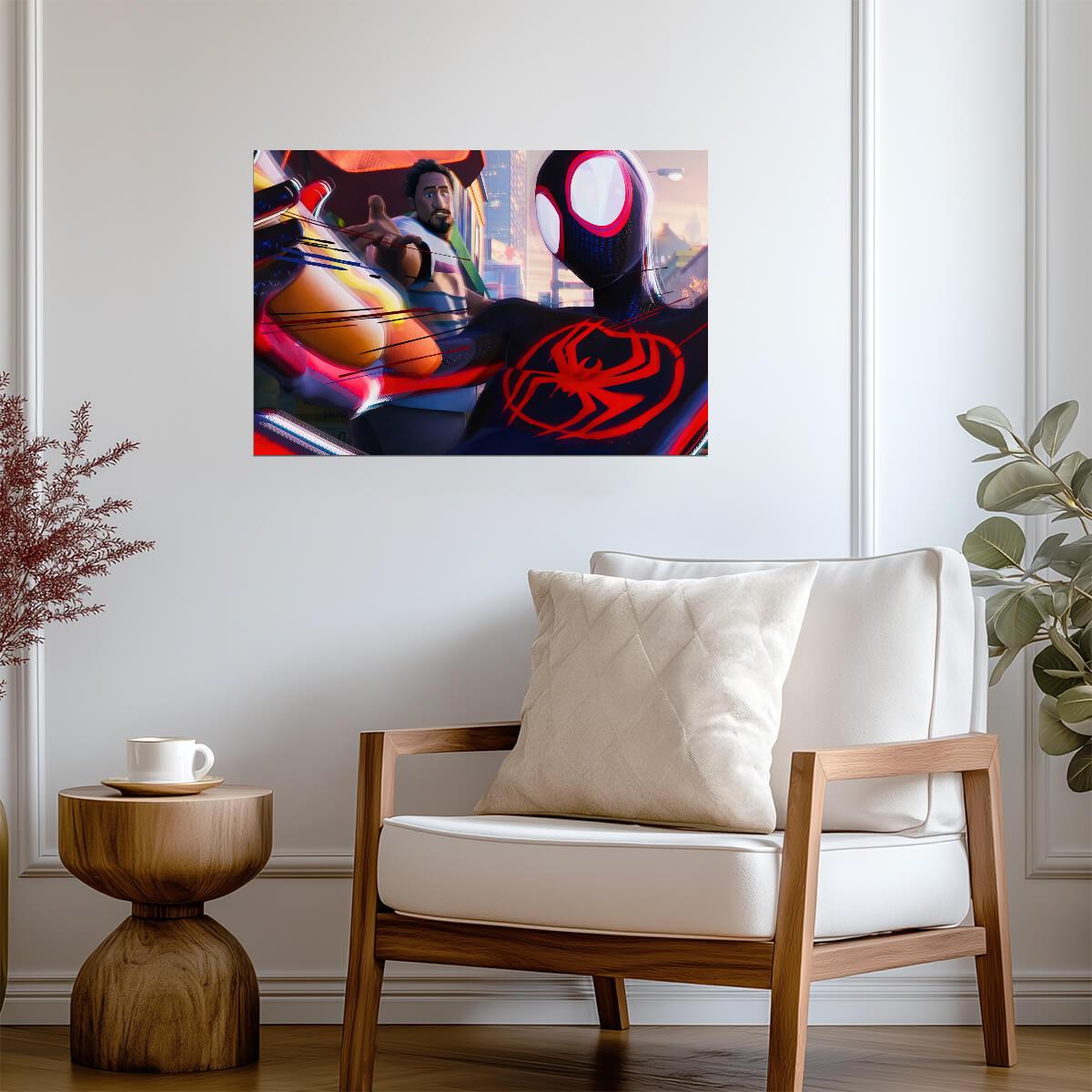 Spider-Man Across the Spider-Verse Movie Poster | Miles with Miguel and Jessica Drew - Movies & TV Poster