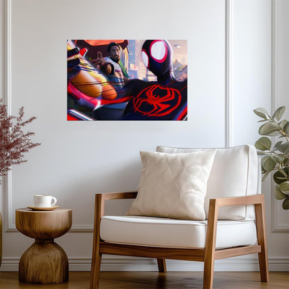 Spider-Man Across the Spider-Verse Movie Poster | Miles with Miguel and Jessica Drew - Movies & TV Poster
